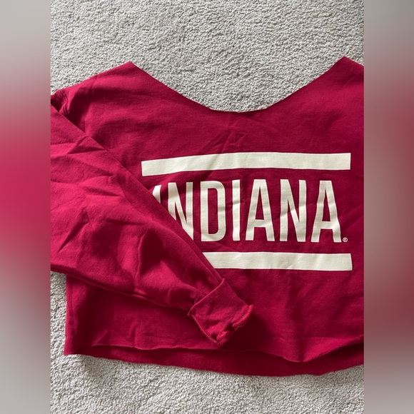 Indiana University Off the shoulder Sweatshirt - Picture 3 of 5